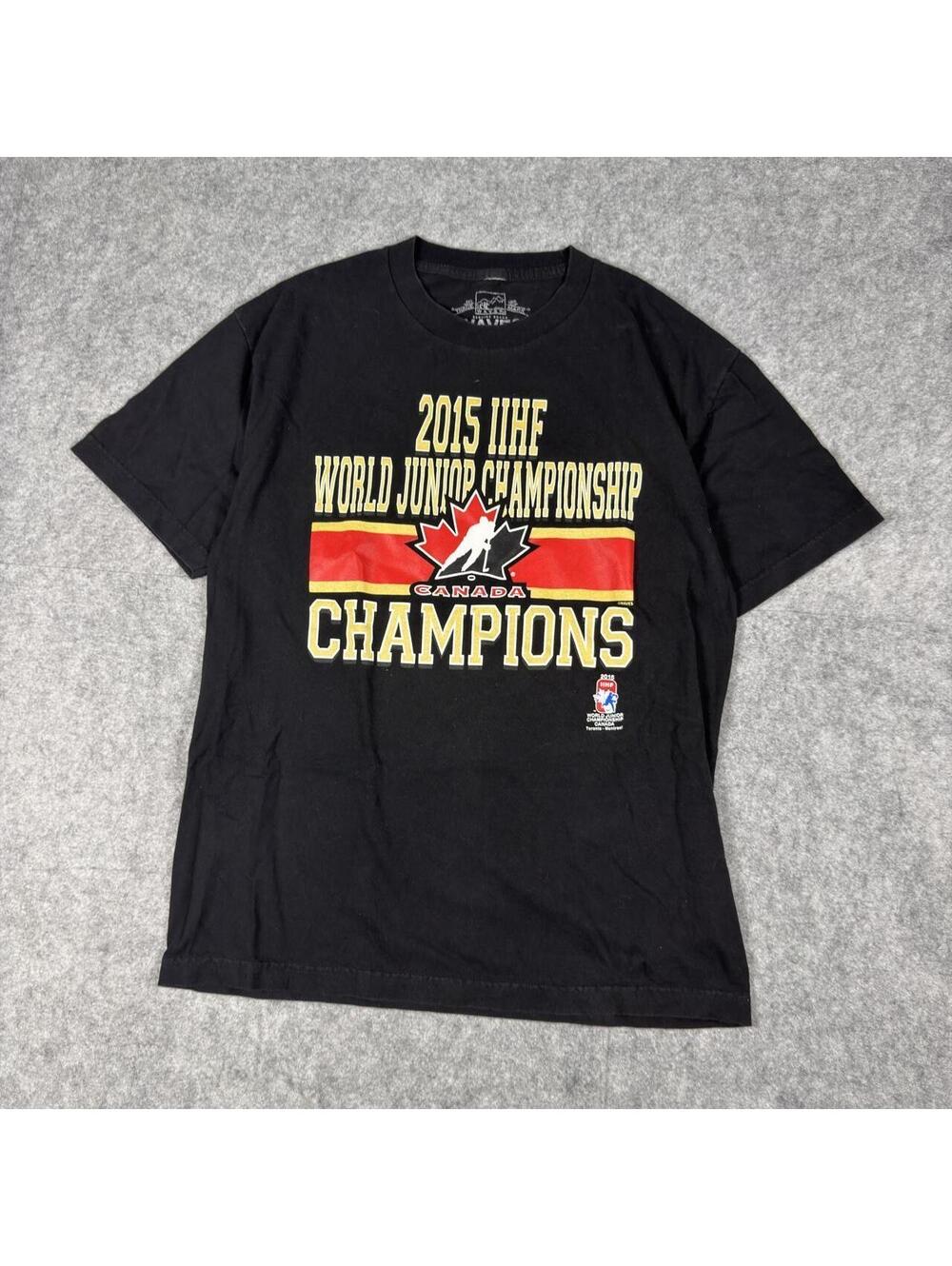 Team Canada 2015 IIHF World Junior Hockey Champions T-Shirt (Size L)